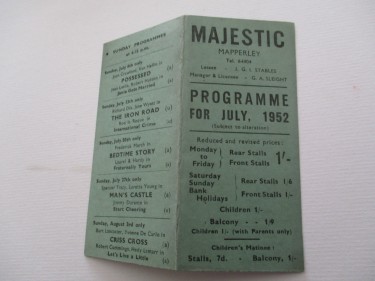Cinema Programme 1952