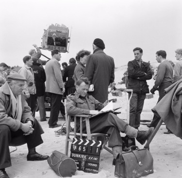 John Mills relaxes for a moment - Dunkirk 1958