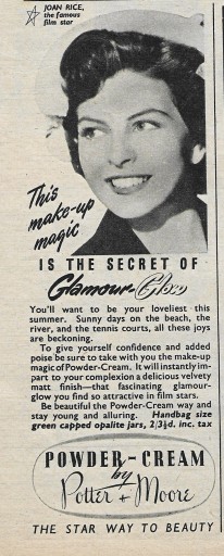 Joan Rice August 1951 Advertisement 2