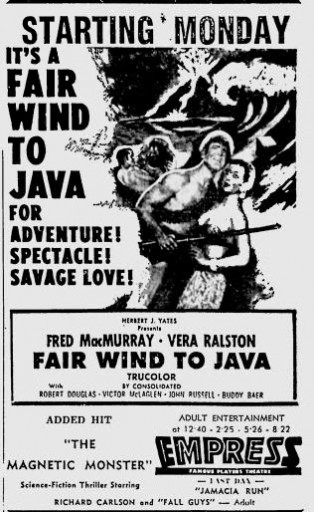 Fair Wind to Java - Poster 2
