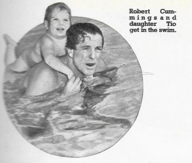 Robert Cummings and His Daughter