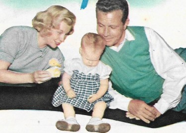 Dick Powell, June Allyson and young son Richard Keith