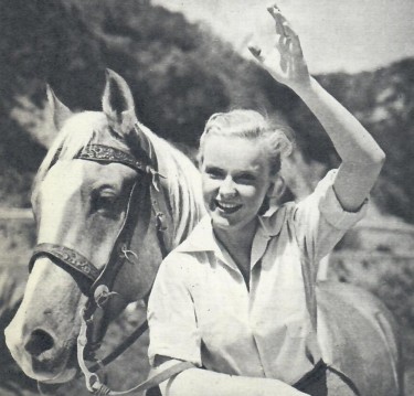 Anne Francis with her horse
