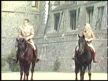 The Queen with Ronald Reagan at Windsor Castle in 1982