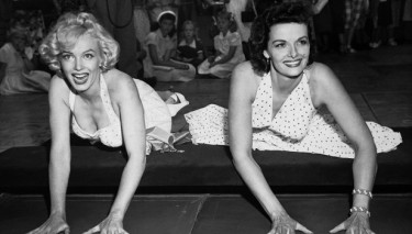 Marilyn with Jane Russell