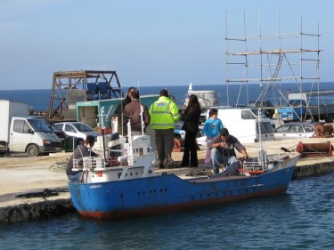 Model Boat on filming location