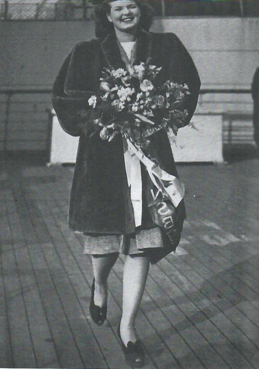 Patricia Roc on Queen Mary returning from Hollywood